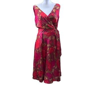 J. Peterman silk floral dress, elegant, watercolor, special event, feminine